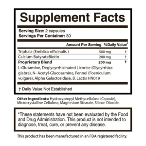 Revitagut Supplement Facts